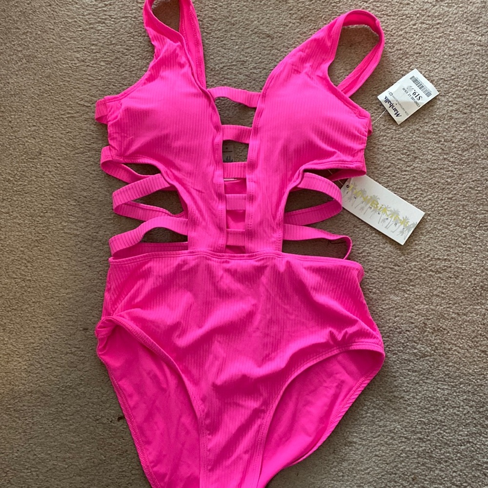 Hot pink monokini